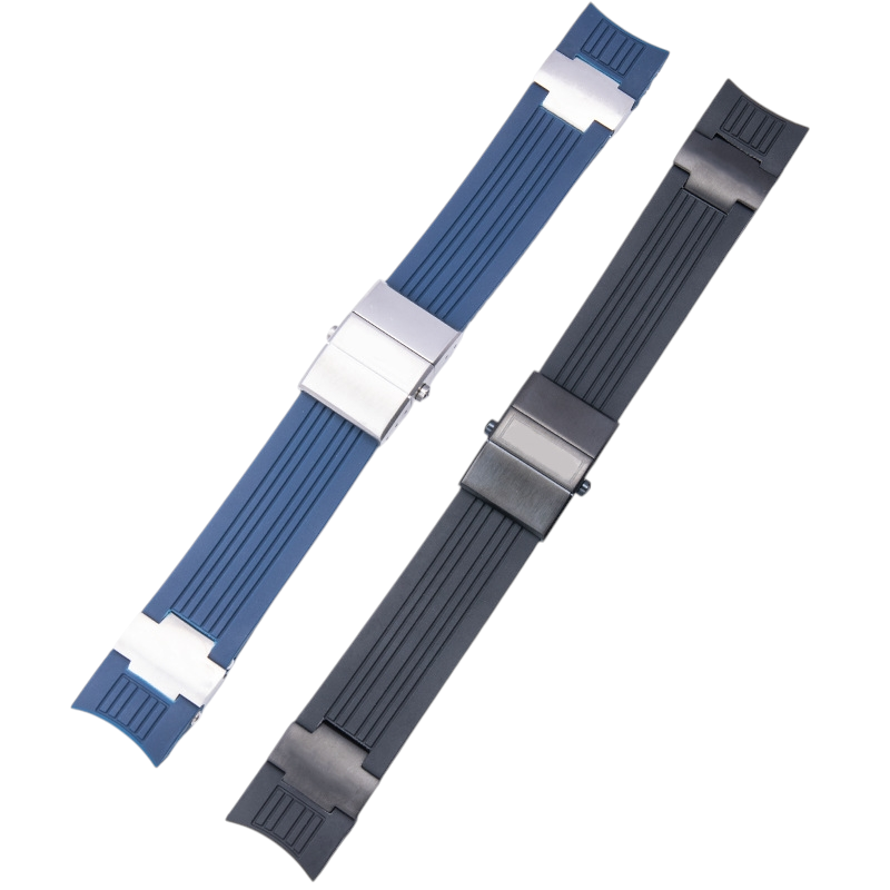 White Smoke Replacement Strap for Ulysse Nardin Marine Diver - Manager Series - Titanium-Insert High-Grade Silicone - Aethelgard Atelier