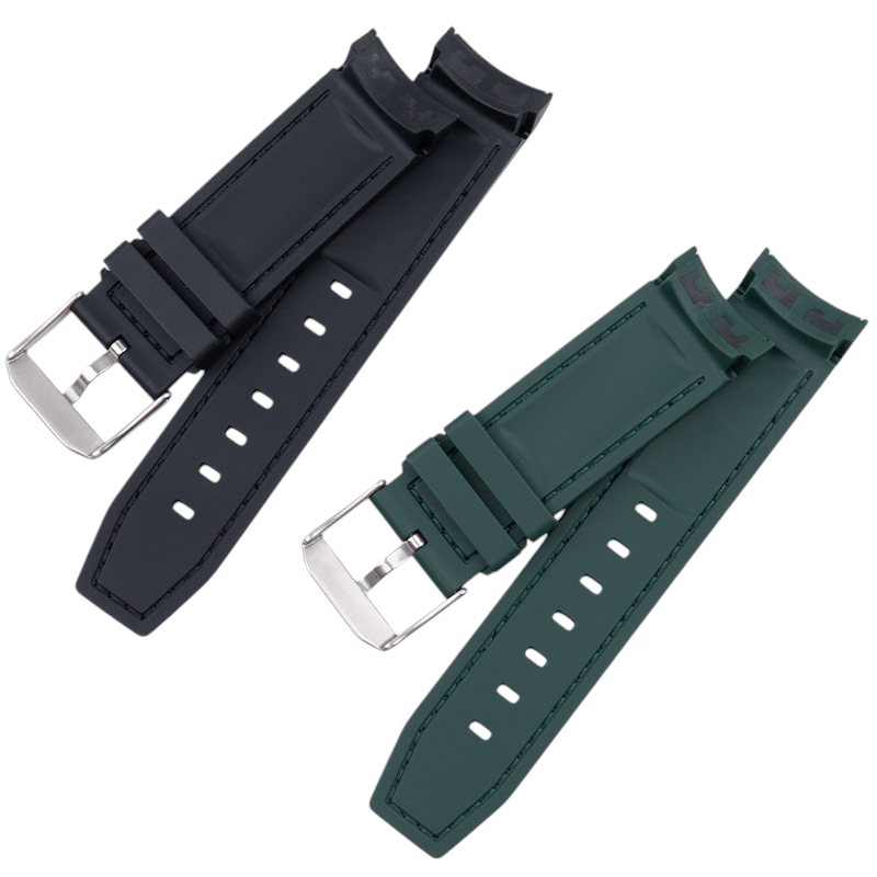 White Smoke Replacement Strap for Tudor Heritage Black Bay Bronze M79250 - Soft-Touch Liquid Silicone Rubber - Aethelgard Atelier