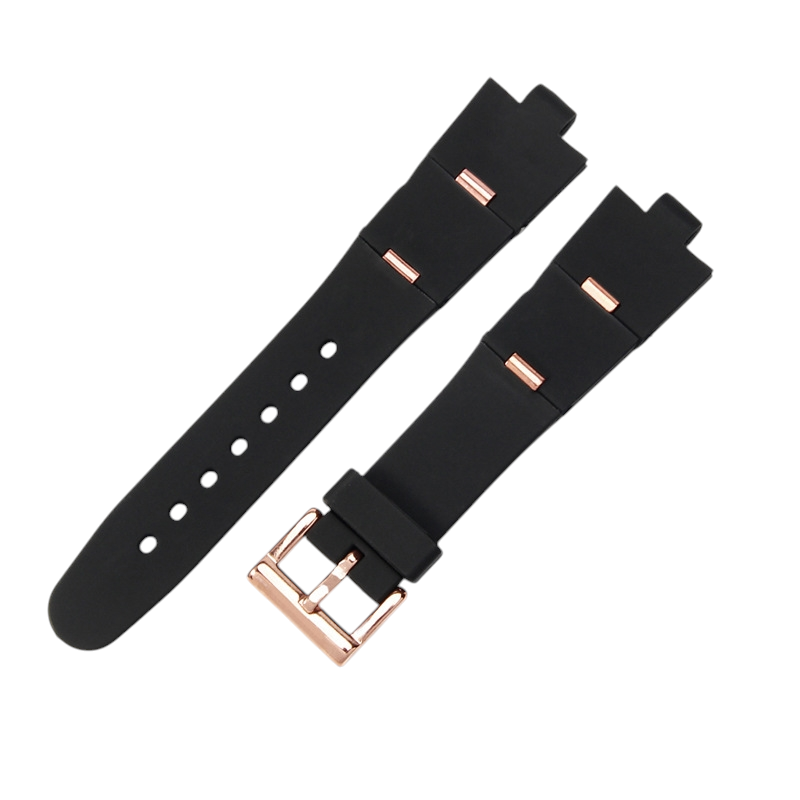 White Smoke Replacement Strap for Bvlgari Diagono DP42C14SVDGMT Series - Bespoke Notched High-Density Silicone - Aethelgard Atelier