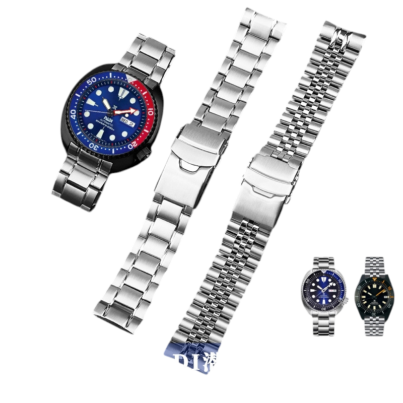 White Smoke Replacement Steel Strap for Seiko PADI Turtle - Monster SRPE99K1 - SRPA21J1 - Marine Grade Solid Link Steel - Aethelgard