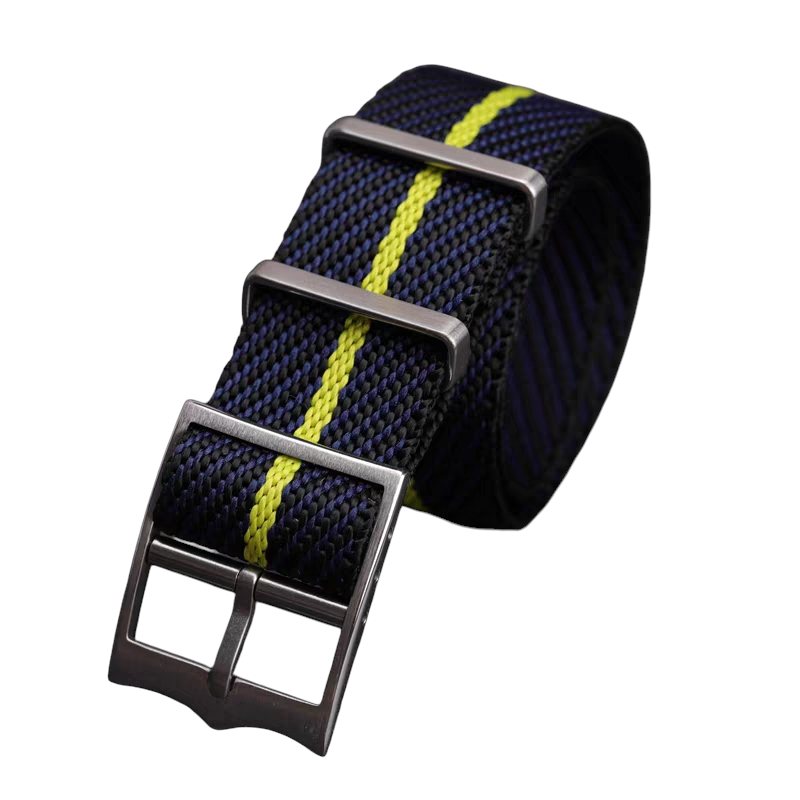 Handmade British Marine-Nationale Canvas Watch Strap for Tudor Black Bay, IWC, Omega - MN Parachute Series - 18mm 20mm 22mm 24mm - Aethelgard