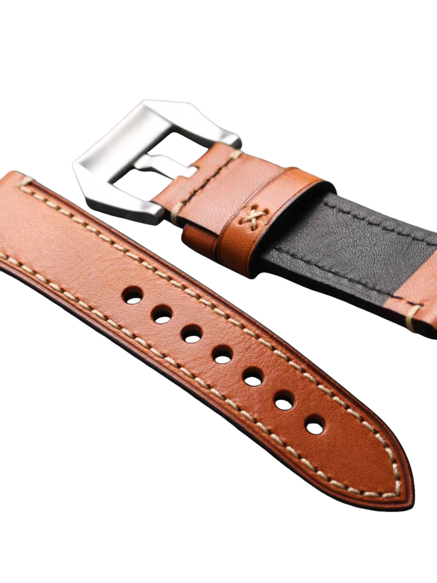 White Smoke Handmade Zenith Fifty-Fathoms Green Cowhide Watch Strap for Zenith, Blancpain, IWC, Seiko - Heritage Deep-Sea Series - 18mm 20mm 22mm 24mm - Aethelgard