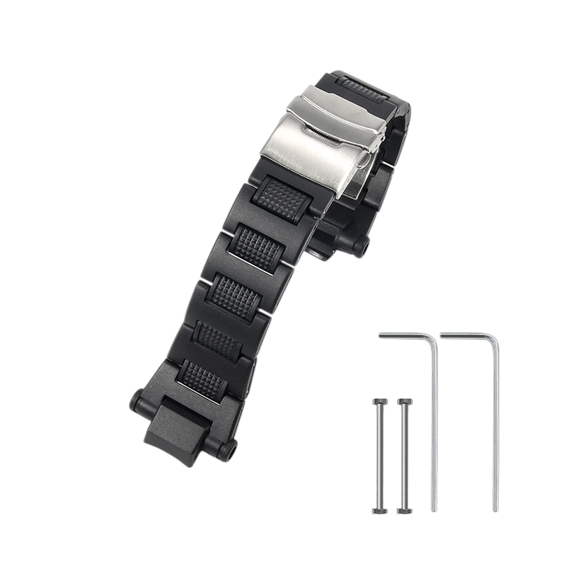 White Smoke Replacement Strap for Casio G-SHOCK Gravitymaster GW-A1100-GW4000-GA1000 - Composite Resin and Steel Hybrid - Aethelgard Atelier