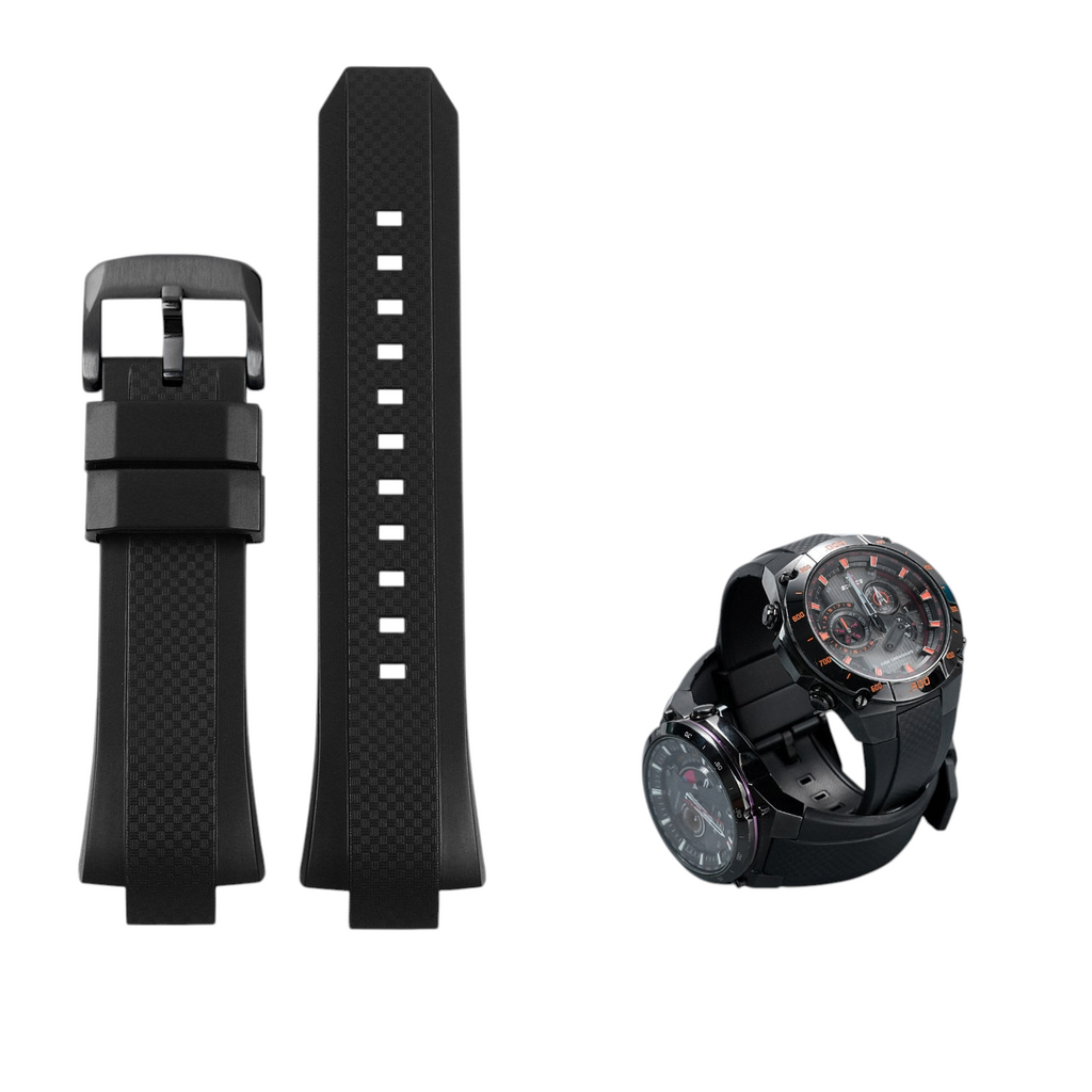White Smoke Replacement Strap for Casio Edifice EQW-M1100-EQW-A1000-A1100 - Impact-Resistant Aerospace Grade Silicone - Aethelgard