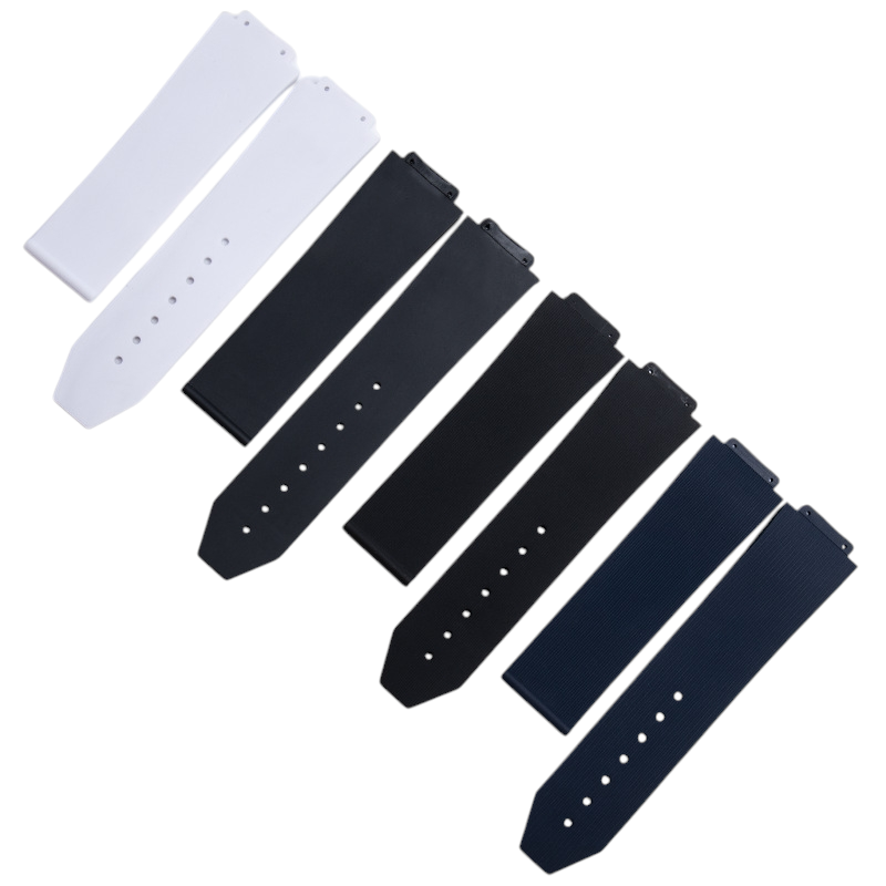 White Smoke Replacement Strap for Hublot Big Bang HB Series - Waterproof High-Impact Silicone Rubber - Aethelgard Atelier