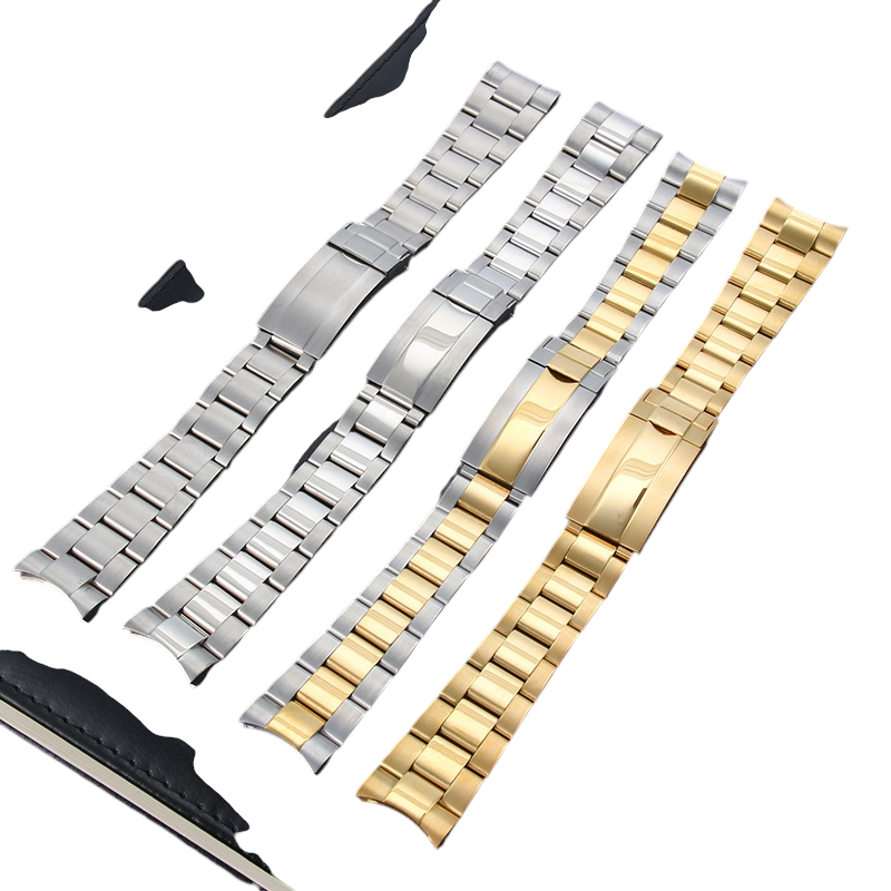 White Smoke Replacement Strap for Rolex Datejust - Oyster Perpetual 20mm Series - Solid Link 316L Stainless Steel - Aethelgard Atelier