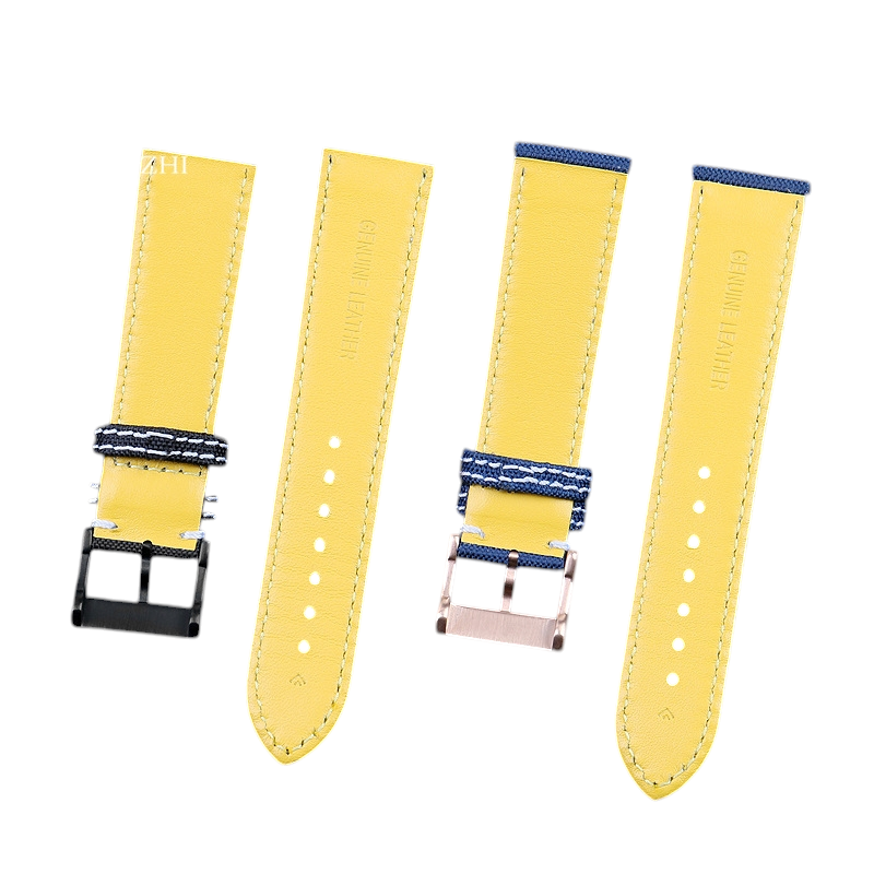 White Smoke Replacement Strap for Breitling Avenger / Superocean / Sea Wolf | Military Nylon & Leather Hybrid | Aethelgard Atelier