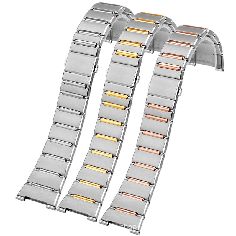 White Smoke Replacement Strap for Omega Constellation 131.25.39.20.52.001 - Reinforced Solid Link Stainless Steel - Aethelgard Atelier
