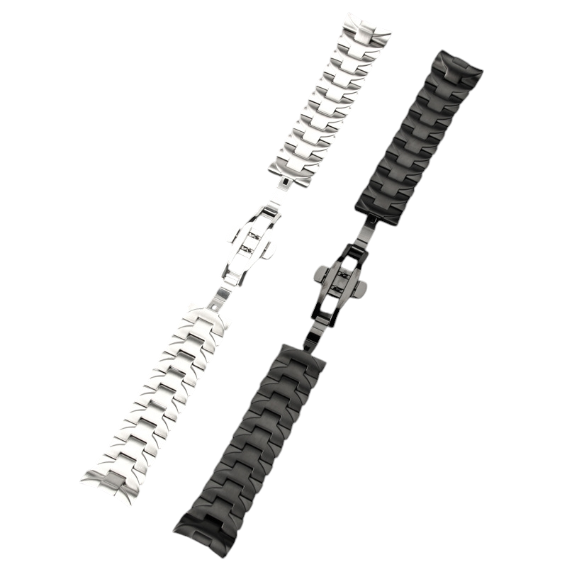 White Smoke Replacement Steel Strap for Panerai Luminor PAM441-111-PAM01316 - Heavy-Duty Solid Arc-Mouth Steel - Aethelgard Atelier