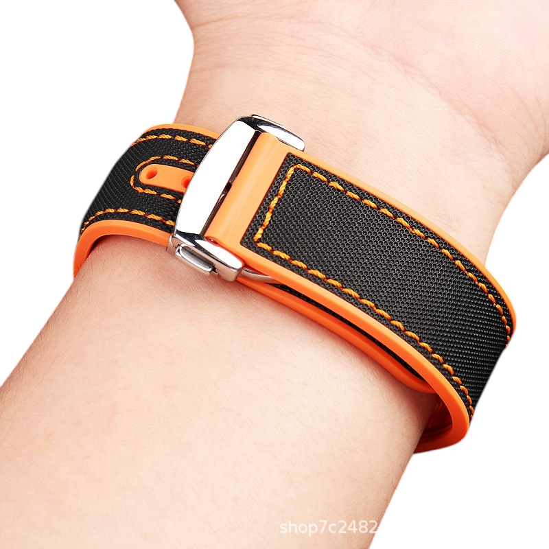 White Smoke Premium Replacement Strap for Omega Constellation 41mm / Seamaster 8900 | Leather with Hybrid Rubber Base | Aethelgard