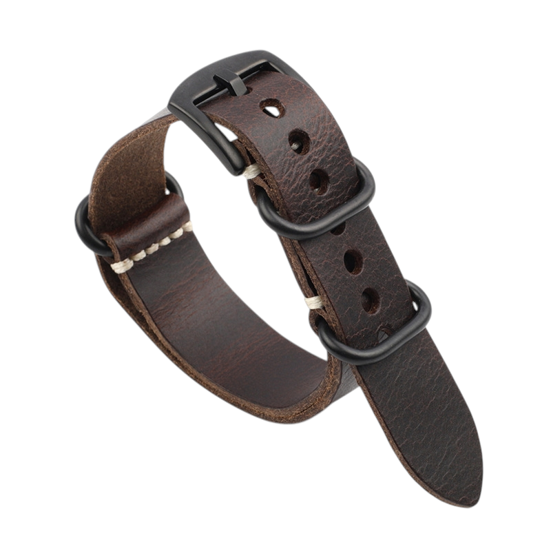 White Smoke Handmade Tectonic Cracked Earth Strap for Rolex, Omega, Seiko, IWC, Tudor, Hamilton, Cartier, Panerai, Breitling, Patek Philippe - Deep Texture Single-Pass Series - 18mm 20mm 22mm 24mm - Aethelgard