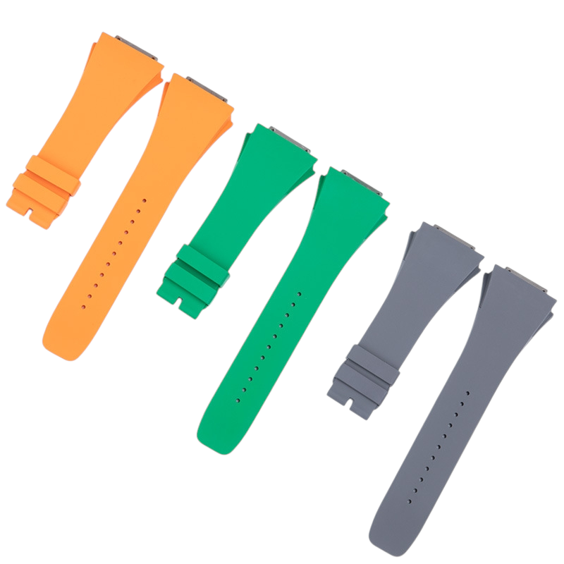 White Smoke Replacement Strap for Richard Mille RM59-01 - RM061 - RM38-02 - RM61-01 - Original Geometry FKM Fluorine Rubber - Aethelgard