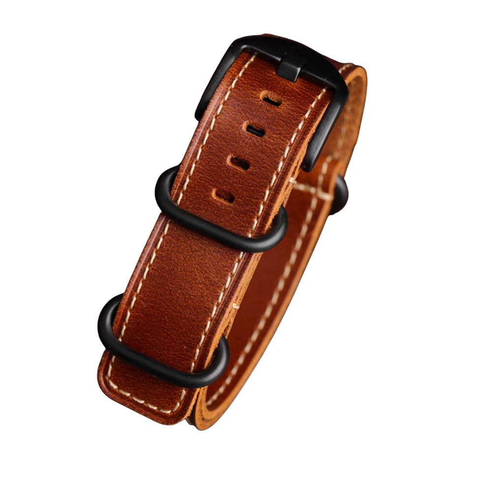 Handmade NATO Military Heritage Leather Watch Strap for Military Watches, Seiko, Hamilton - Field Operation Series - 18mm 20mm 22mm 24mm - Aethelgard
