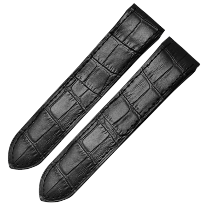 White Smoke Replacement Strap for Cartier Santos WSSA Series | Genuine Calfskin Leather | Aethelgard Atelier