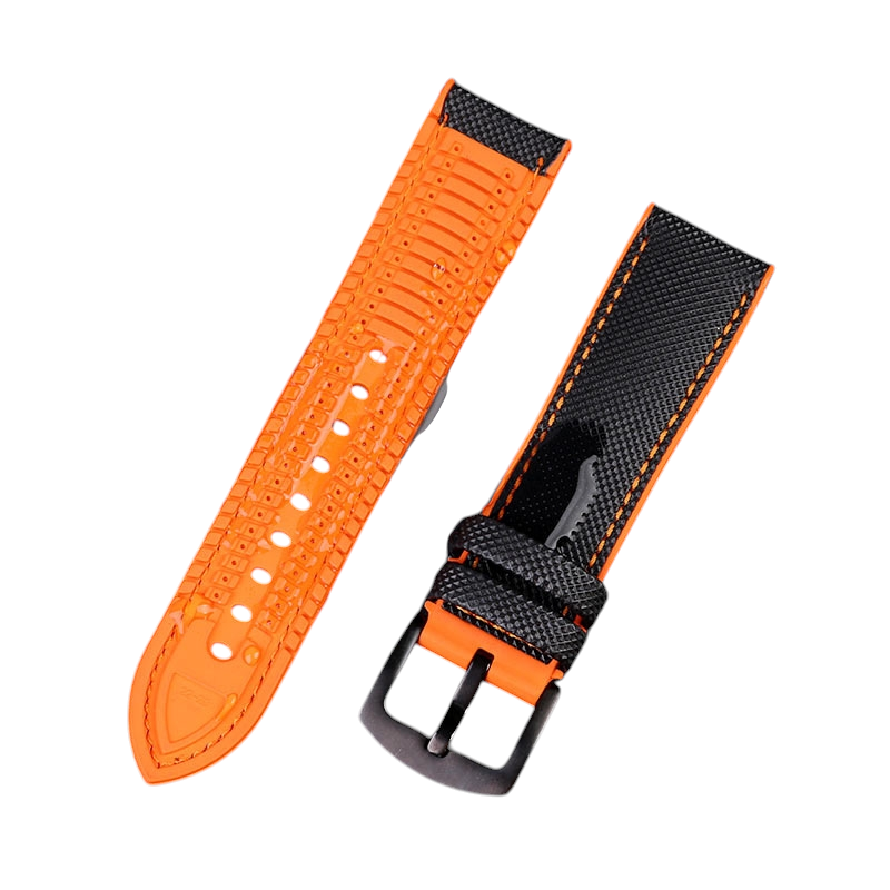 White Smoke Replacement Strap for Universal Tissot-Mido-Omega-Seiko Modern Sports - Tactical Nylon and Rubber Performance Hybrid - Aethelgard
