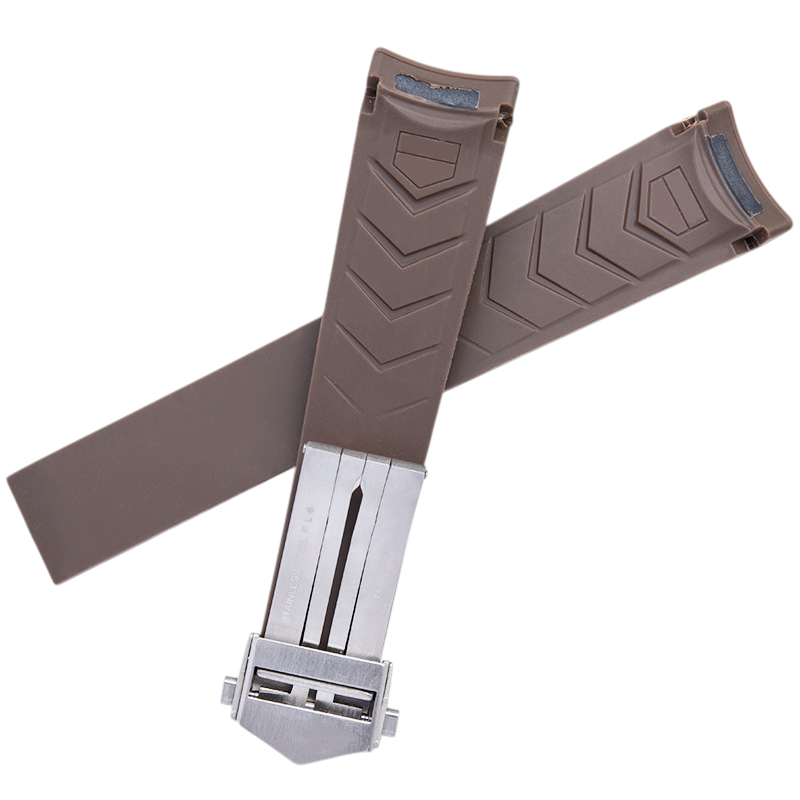 White Smoke Replacement Strap for TAG Heuer Aquaracer - F1 Concept Series - Ergonomic Arc-Mouth Silicone - Aethelgard Atelier