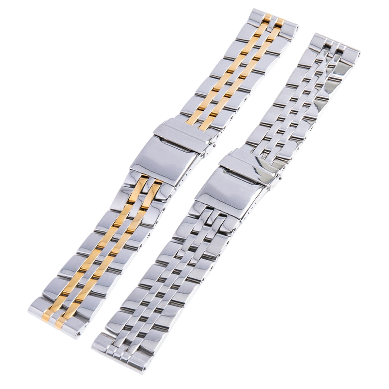 White Smoke Replacement Strap for Breitling Navitimer - Avenger - Superocean Heritage - Solid Link 316L Stainless Steel - Aethelgard Atelier