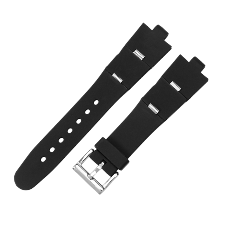 White Smoke Replacement Strap for Bvlgari Diagono DP42C14SVDGMT Series - Bespoke Notched High-Density Silicone - Aethelgard Atelier