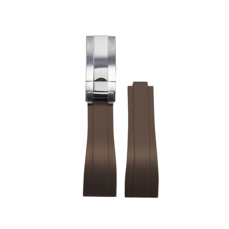 White Smoke Replacement Strap for Rolex Yacht-Master - Submariner Adjustable - Micro-Adjustable FKM Performance Rubber - Aethelgard Atelier