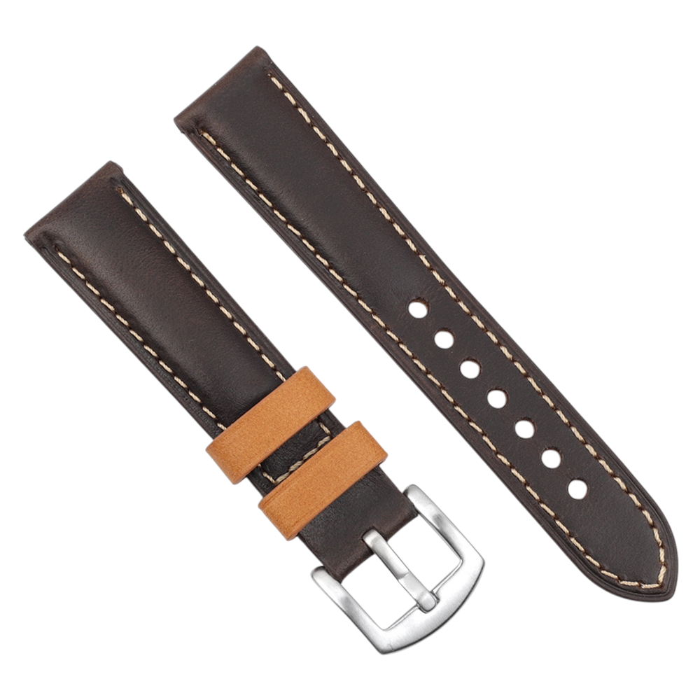 White Smoke Handmade Premium Matte Nubuck Black Watch Strap for Rolex, Omega, Seiko, IWC, Tudor, Hamilton, Cartier, Panerai, Patek Philippe, Breitling - Stitched Urban Minimalist Edition - 18mm 20mm 22mm 24mm 26mm - Aethelgard