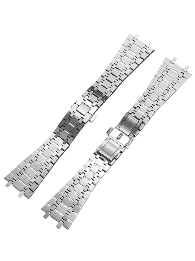 White Smoke Replacement Steel Strap for Audemars Piguet Royal Oak 15400-15500 Brushed Edition - Solid 316L Stainless Steel - Aethelgard Atelier