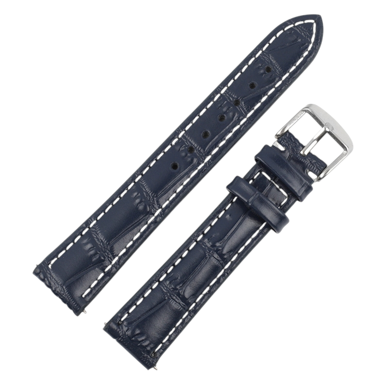 White Smoke Handmade Handmade Bamboo Grain Calfskin Watch Strap for Rolex, Omega, Seiko, IWC, Tudor, Hamilton, Cartier, Panerai, Patek Philippe, Breitling - Quick-Release Exotic Pattern Series - 18mm 20mm 22mm 24mm 26mm - Aethelgard