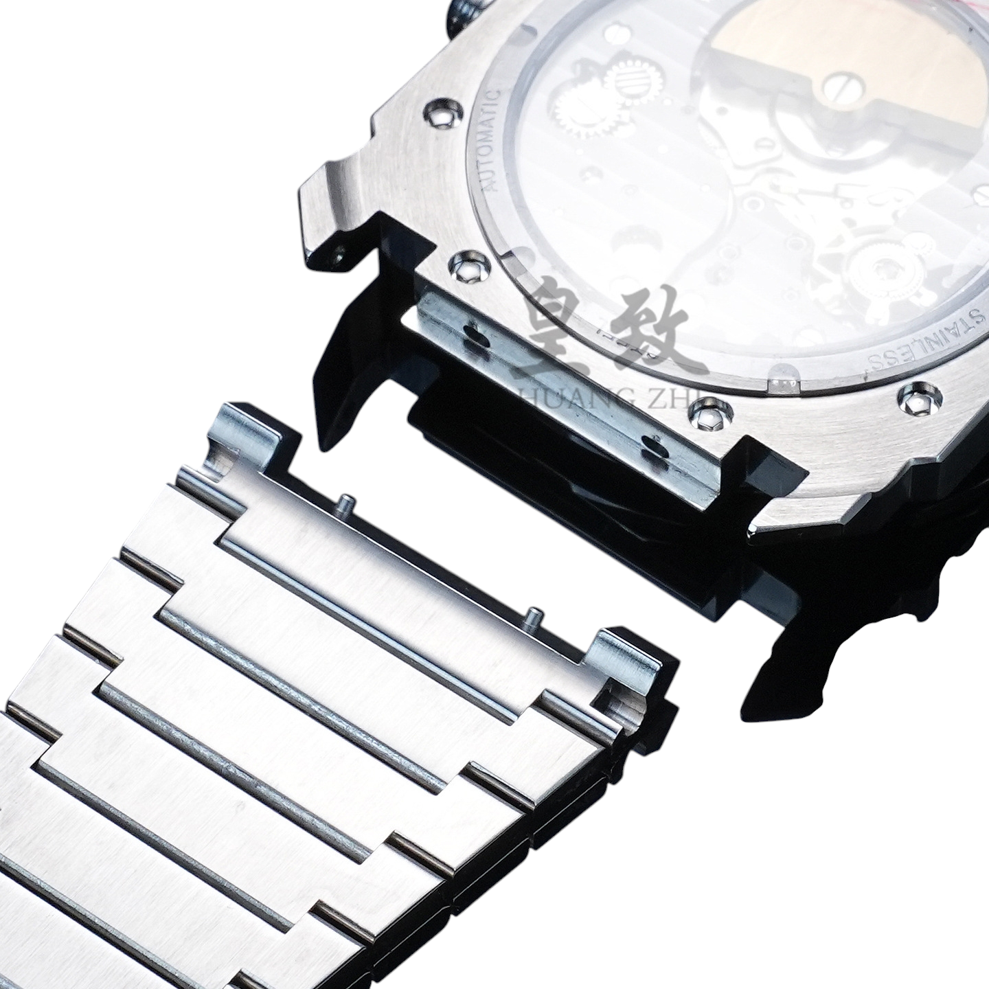 White Smoke Replacement Strap for Bvlgari Octo Finissimo 102711-103464 Series - High-Precision Solid Stainless Steel - Aethelgard Atelier