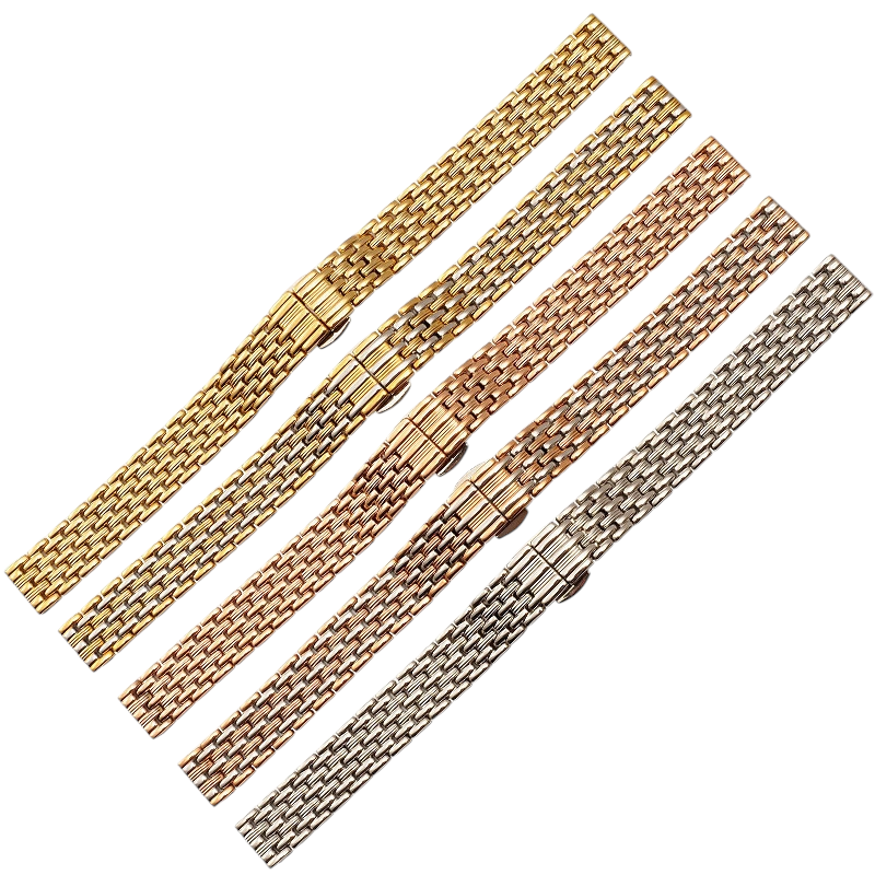 White Smoke Replacement Strap for Universal-Style Rose Gold Ultra-Thin Solid Series - PVD Rose Gold Solid Stainless Steel - Aethelgard