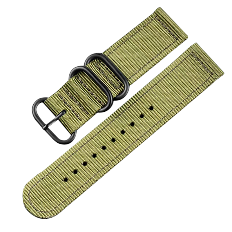 White Smoke Handmade Military-Spec Precision Woven Nylon Watch Strap for Seiko, Tudor, Rolex, Hamilton - Tactical Field Series - 18mm 20mm 22mm 24mm - Aethelgard