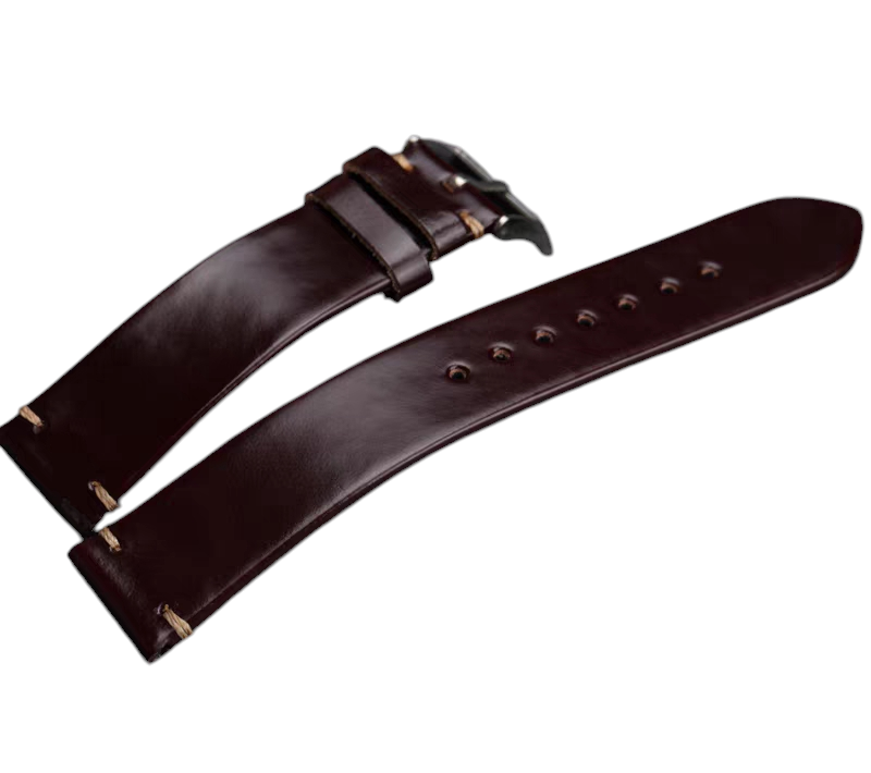 White Smoke Handmade Premium Shinki Shell Cordovan Watch Strap for Rolex, Omega, Panerai, IWC, Tudor, Seiko, Hamilton, Patek Philippe, Breitling, Citizen - Diamond Leather Ultra-Thin Series - 18mm 20mm 22mm 24mm - Aethelgard