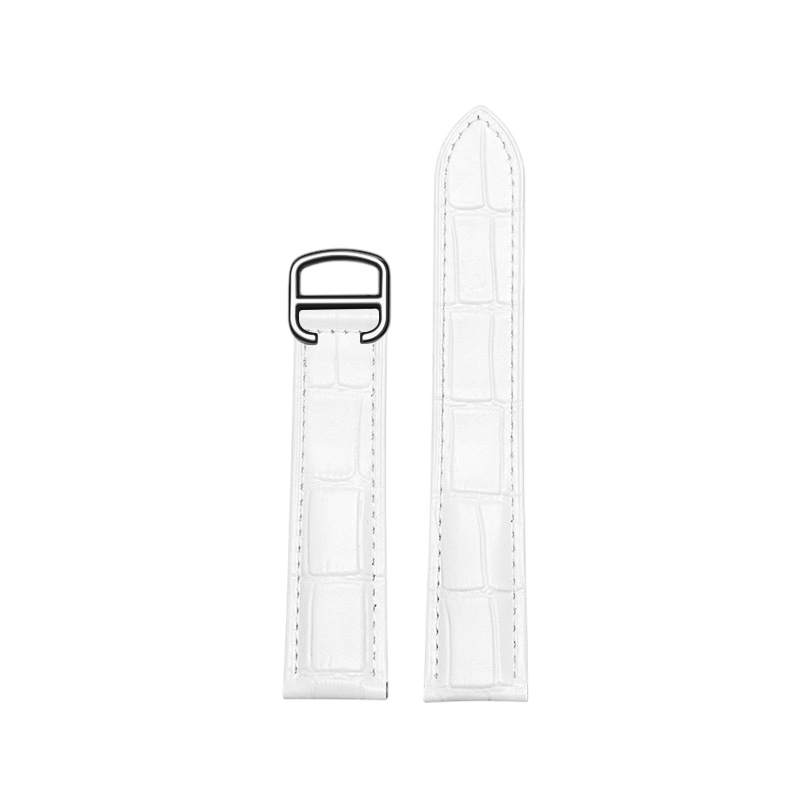 White Smoke Replacement Strap for Cartier Tank Series | Premium Bovine Leather | Aethelgard Atelier
