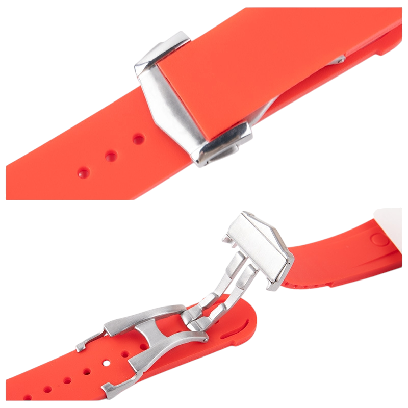 White Smoke Replacement Strap for Oris Divers Seventy-Five - Aquis 7730 Series - Bespoke Convex Interface Silicone - Aethelgard