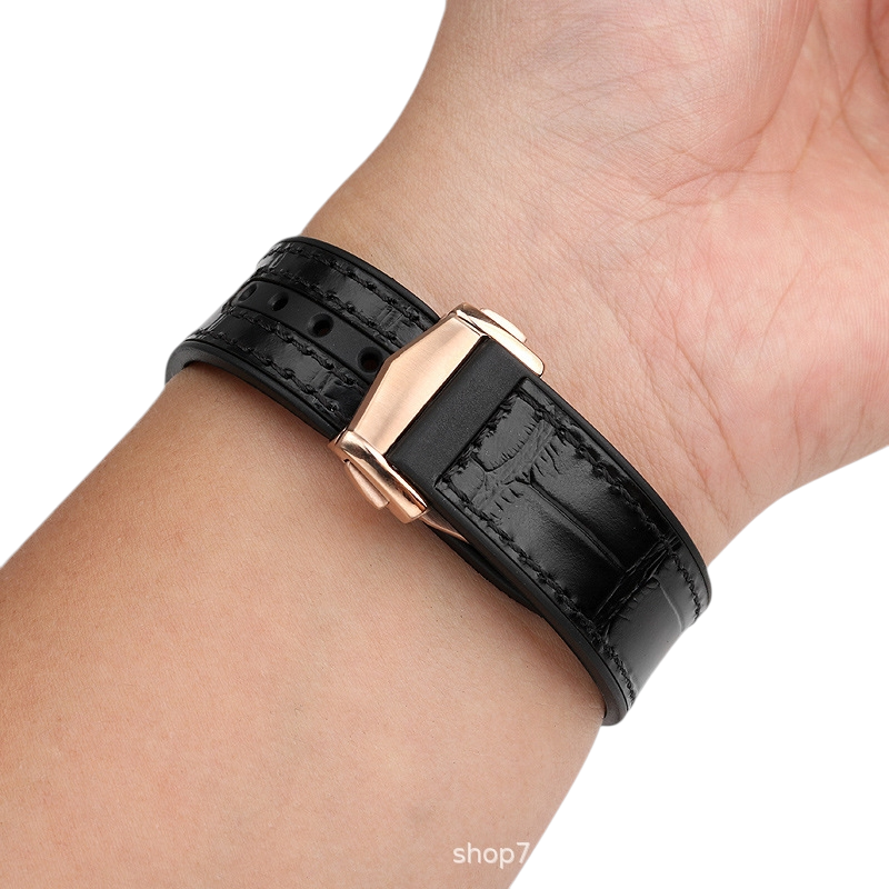 White Smoke Replacement Strap for Omega Constellation 41mm | Leather with Hybrid Rubber Base | Aethelgard Atelier