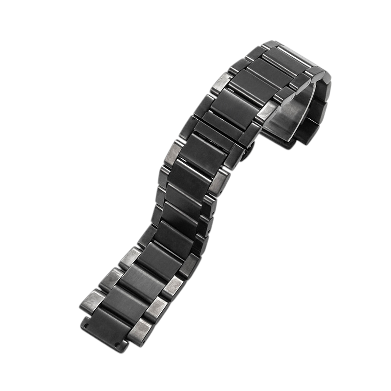 White Smoke Replacement Strap for Hublot Classic Fusion - Big Bang 19mm Series - High-Density Notched Stainless Steel - Aethelgard Atelier