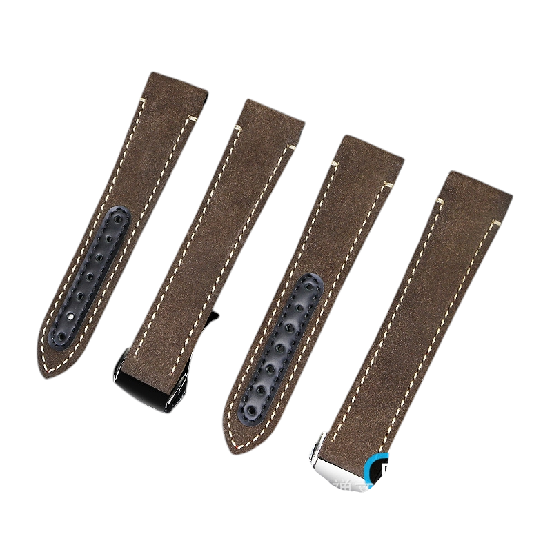 White Smoke Replacement Strap for Omega Speedmaster Dark Side of the Moon - Frosted Matte Heritage Genuine Leather - Aethelgard Atelier