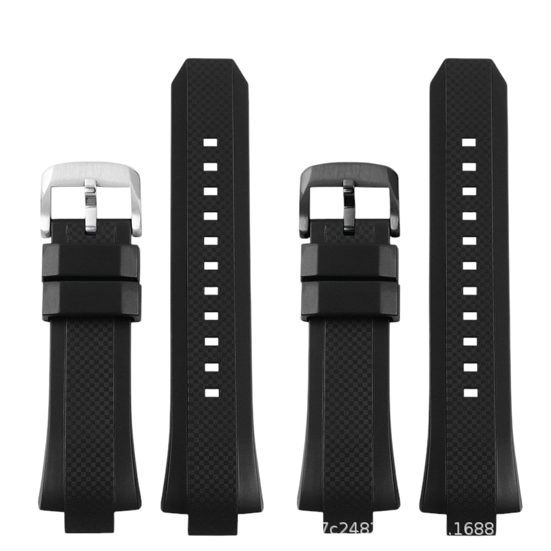 White Smoke Replacement Strap for Casio Edifice EQW-M1100-EQW-A1000-A1100 - Impact-Resistant Aerospace Grade Silicone - Aethelgard