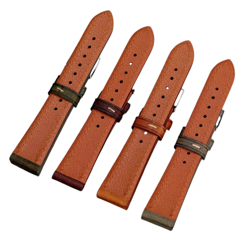Handmade Pueblo Italian Scuffed Leather Watch Strap for Longines, Rolex, Tissot, Omega - Artisan Matte Series - 18mm 20mm 22mm 24mm - Aethelgard
