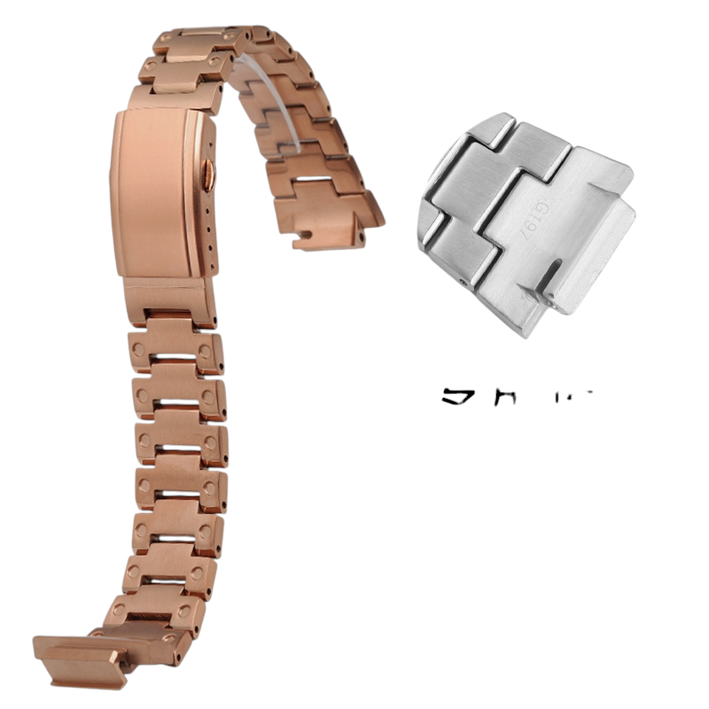 White Smoke Replacement Steel Strap for Casio G-SHOCK GM-2100 GA-2100 Oak Series - Solid Link 316L Stainless Steel - Aethelgard