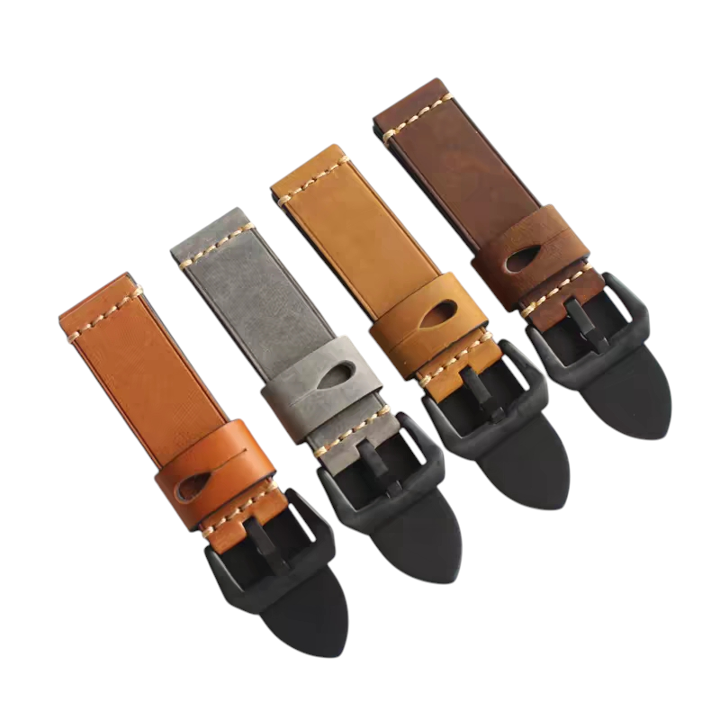 Handmade Soft Italian Retro Cowhide Watch Strap for Panerai, Seiko, IWC, Rolex - Artisan Comfort Series - 18mm 20mm 22mm 24mm - Aethelgard