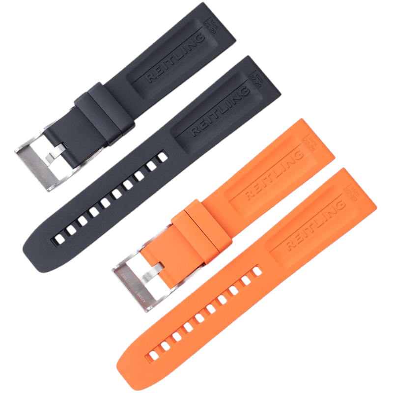 White Smoke Replacement Strap for Breitling Avenger - Superocean - Blackbird - Yellow Wolf - Pro-Diver FKM Fluorine Rubber - Aethelgard