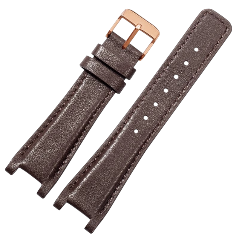 White Smoke Replacement Strap for Gucci GC YA1332 - 1333 - 1335 Series - Notched Interface Artisan Genuine Leather - Aethelgard Atelier