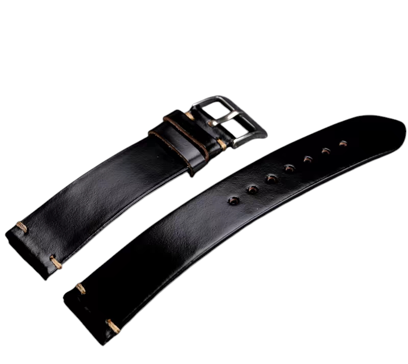 White Smoke Handmade Premium Shinki Shell Cordovan Watch Strap for Rolex, Omega, Panerai, IWC, Tudor, Seiko, Hamilton, Patek Philippe, Breitling, Citizen - Diamond Leather Ultra-Thin Series - 18mm 20mm 22mm 24mm - Aethelgard