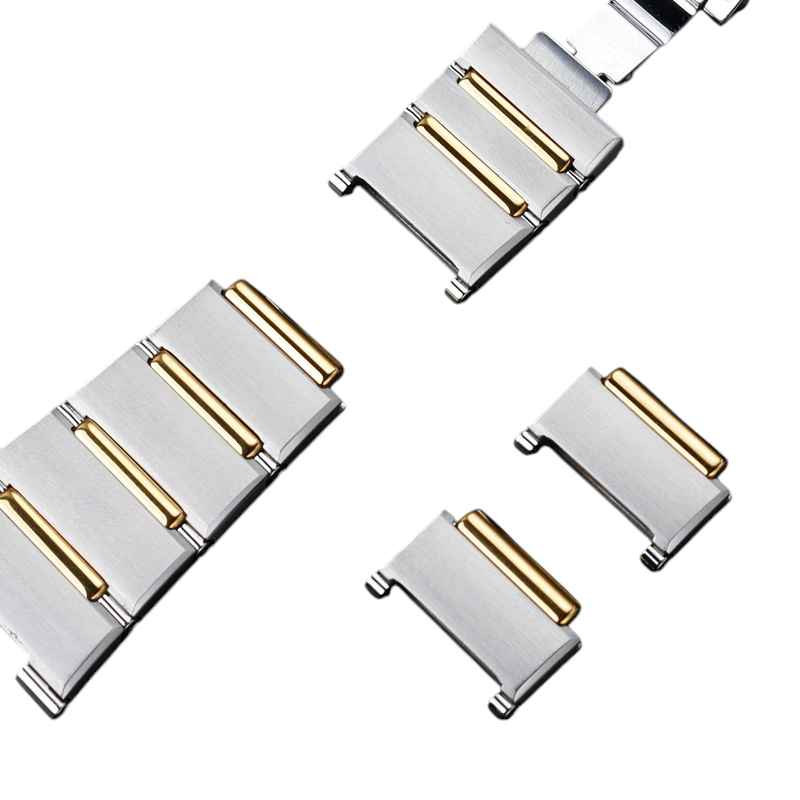 White Smoke Replacement Strap for Omega Constellation 131.25.39.20.52.001 - Reinforced Solid Link Stainless Steel - Aethelgard Atelier