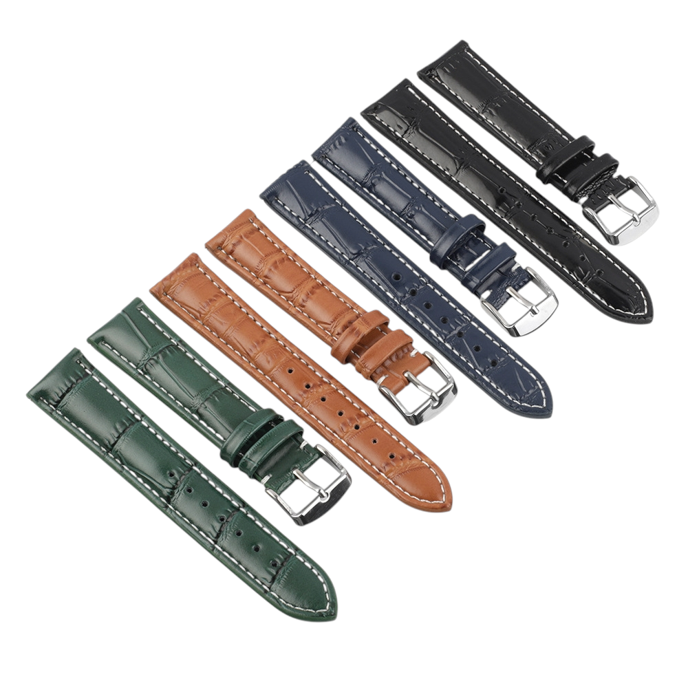 White Smoke Handmade Handmade Bamboo Grain Calfskin Watch Strap for Rolex, Omega, Seiko, IWC, Tudor, Hamilton, Cartier, Panerai, Patek Philippe, Breitling - Quick-Release Exotic Pattern Series - 18mm 20mm 22mm 24mm 26mm - Aethelgard