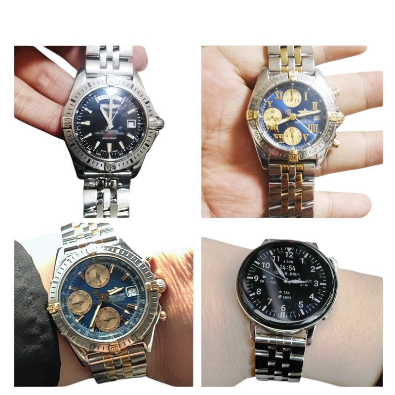 White Smoke Replacement Strap for Breitling Superocean - Avenger II - Navitimer 22mm - Professional Solid Stainless Steel - Aethelgard Atelier