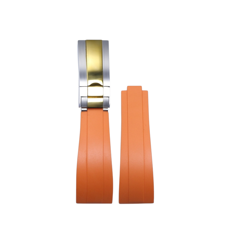 White Smoke Replacement Strap for Rolex Yacht-Master - Submariner Adjustable - Micro-Adjustable FKM Performance Rubber - Aethelgard Atelier