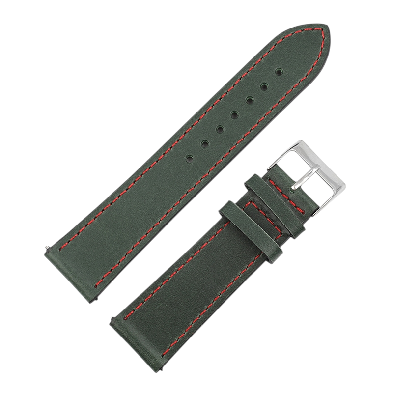 White Smoke Handmade Classic Lychee Pattern Calfskin Watch Strap for Rolex, Omega, Seiko, IWC, Tudor, Hamilton, Cartier, Panerai, Patek Philippe, Breitling - Precision Quick-Release Switch-Pin Series - 18mm 20mm 22mm 24mm 26mm - Aethelgard