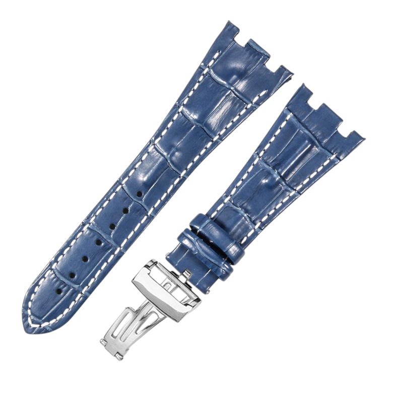 White Smoke Replacement Strap for Audemars Piguet Royal Oak Offshore 15710 - 15703 - 26470 - Premium Full-Grain Performance Leather - Aethelgard Atelier
