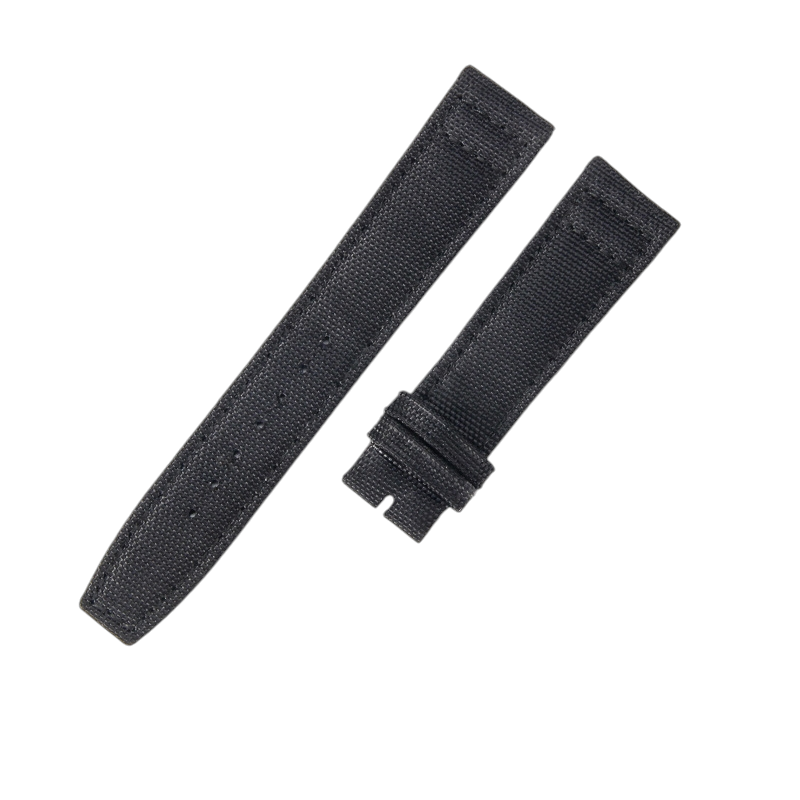 White Smoke Replacement Strap for IWC Portofino - Pilot - Portuguese Hybrid Series - Tactical Nylon Weave and Leather Hybrid - Aethelgard Atelier