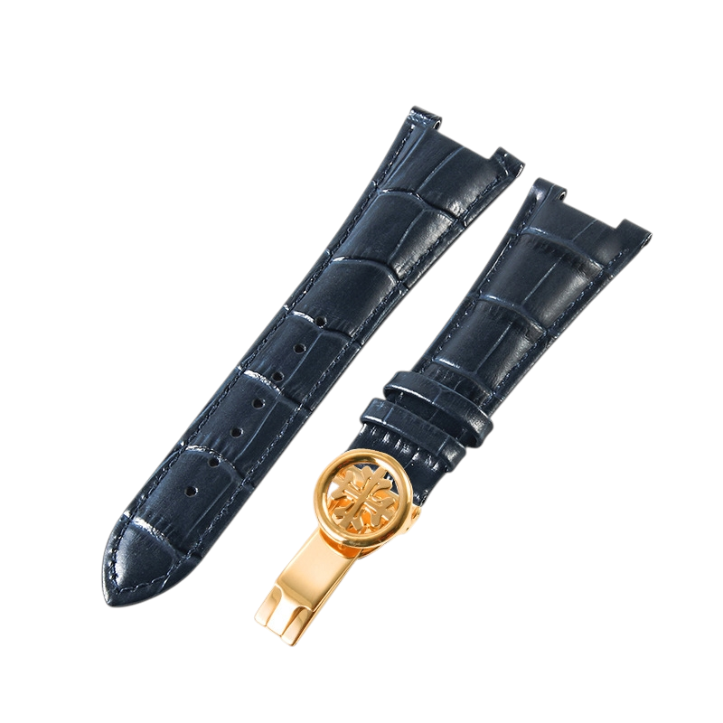 White Smoke Replacement Strap for Patek Philippe Nautilus 5711 - 5712G Series - Notched Interface Premium Genuine Leather - Aethelgard Atelier